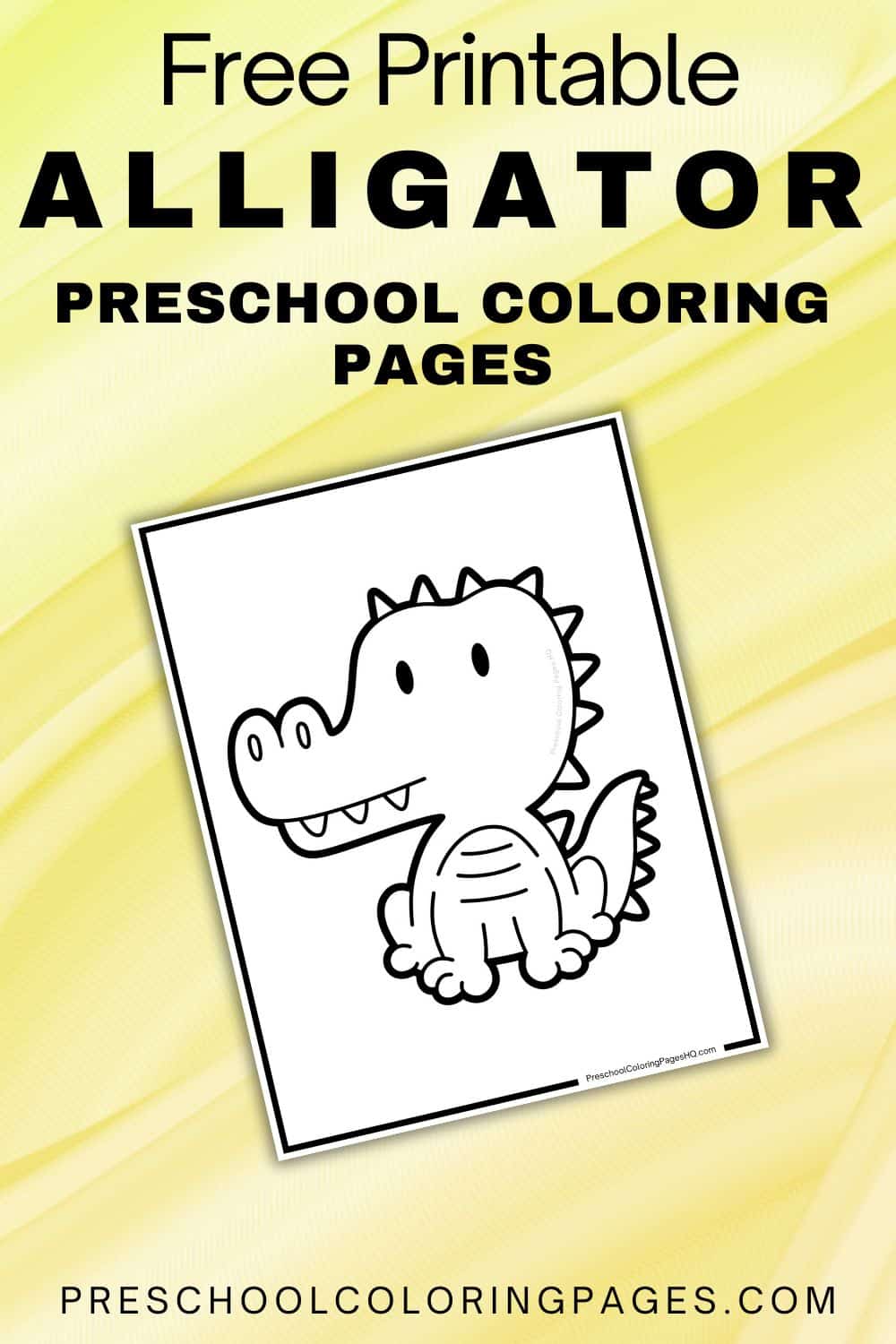 Easy to Color Alligator Coloring - P4 Alligator Coloring Pages Pinterest Image 